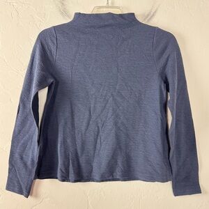 Eileen Fisher Sweater Pullover Sweatshirt Knit Top Shirt Textured Dark Blue Navy